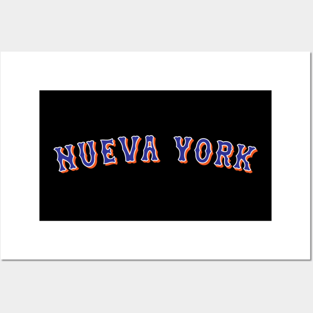 Los Mets de Nueva York - Black Wall Art by bintburydesigns